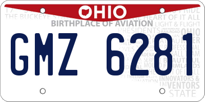 OH license plate GMZ6281
