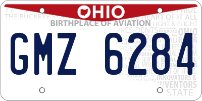 OH license plate GMZ6284