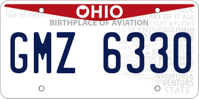OH license plate GMZ6330