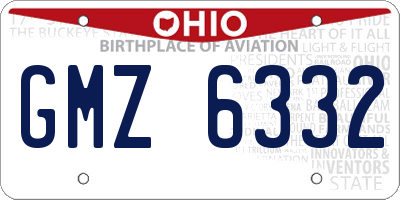 OH license plate GMZ6332