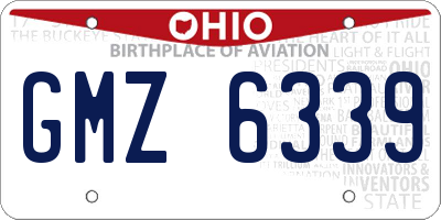 OH license plate GMZ6339