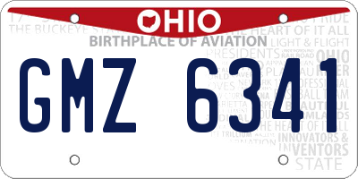 OH license plate GMZ6341