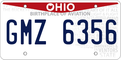 OH license plate GMZ6356