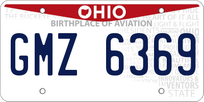 OH license plate GMZ6369