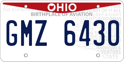 OH license plate GMZ6430