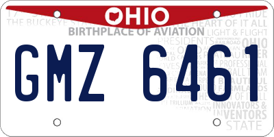 OH license plate GMZ6461