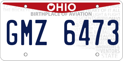 OH license plate GMZ6473