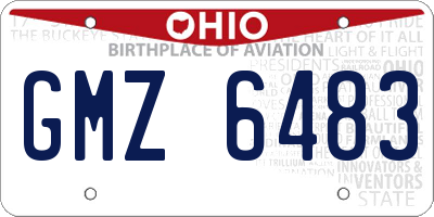 OH license plate GMZ6483