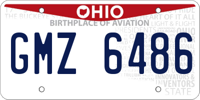 OH license plate GMZ6486