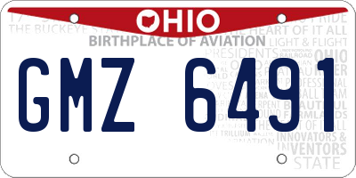 OH license plate GMZ6491