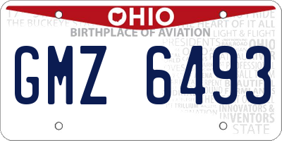 OH license plate GMZ6493