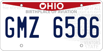 OH license plate GMZ6506