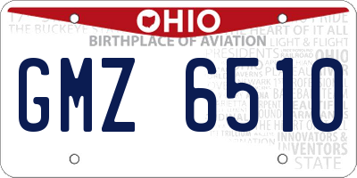 OH license plate GMZ6510