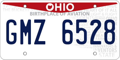 OH license plate GMZ6528