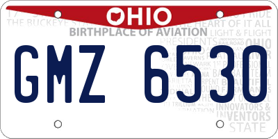 OH license plate GMZ6530