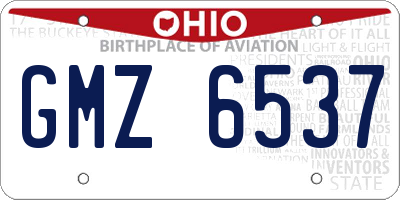 OH license plate GMZ6537