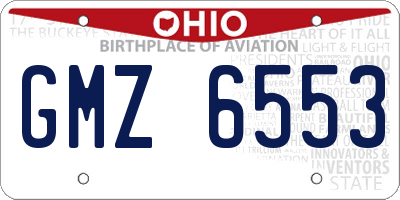 OH license plate GMZ6553