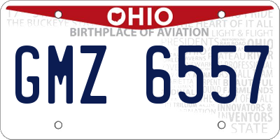 OH license plate GMZ6557