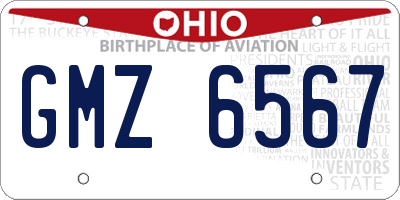 OH license plate GMZ6567