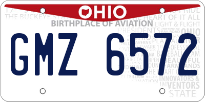 OH license plate GMZ6572