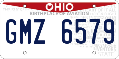OH license plate GMZ6579