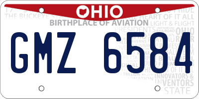 OH license plate GMZ6584