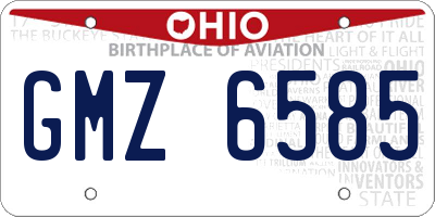 OH license plate GMZ6585