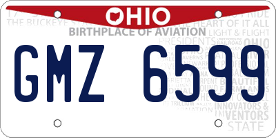 OH license plate GMZ6599