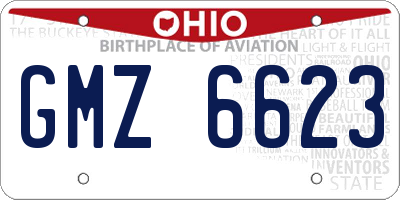 OH license plate GMZ6623