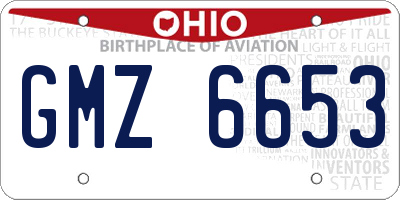OH license plate GMZ6653