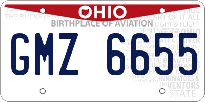 OH license plate GMZ6655