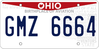 OH license plate GMZ6664