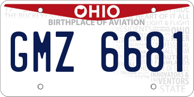 OH license plate GMZ6681