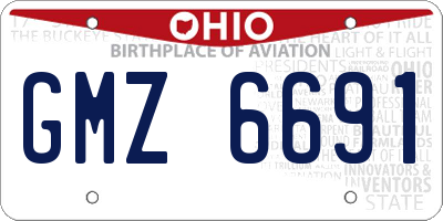 OH license plate GMZ6691