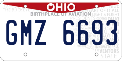OH license plate GMZ6693