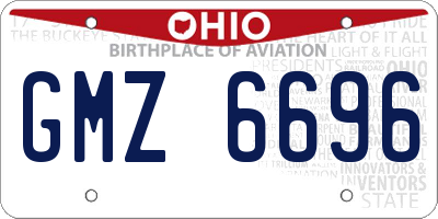 OH license plate GMZ6696