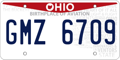 OH license plate GMZ6709