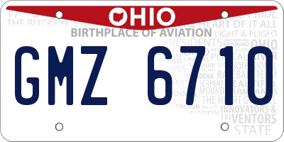 OH license plate GMZ6710