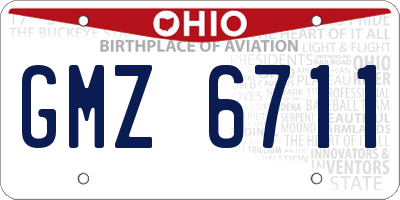 OH license plate GMZ6711