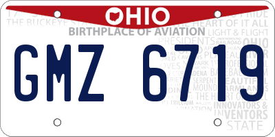OH license plate GMZ6719