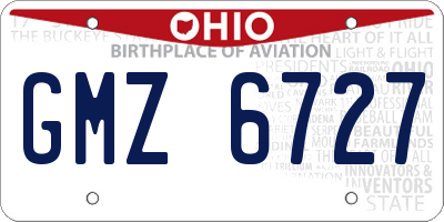 OH license plate GMZ6727