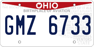 OH license plate GMZ6733