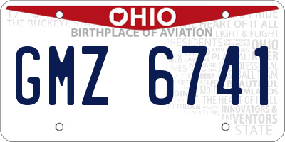 OH license plate GMZ6741