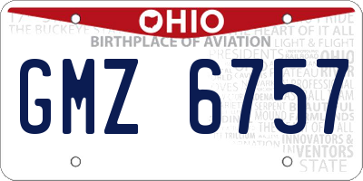 OH license plate GMZ6757