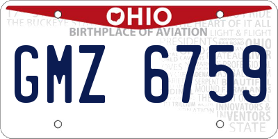 OH license plate GMZ6759