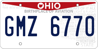 OH license plate GMZ6770