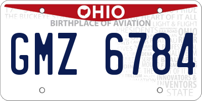 OH license plate GMZ6784