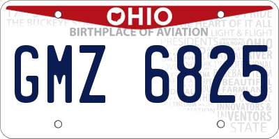 OH license plate GMZ6825