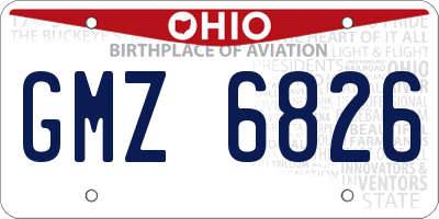 OH license plate GMZ6826