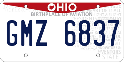 OH license plate GMZ6837